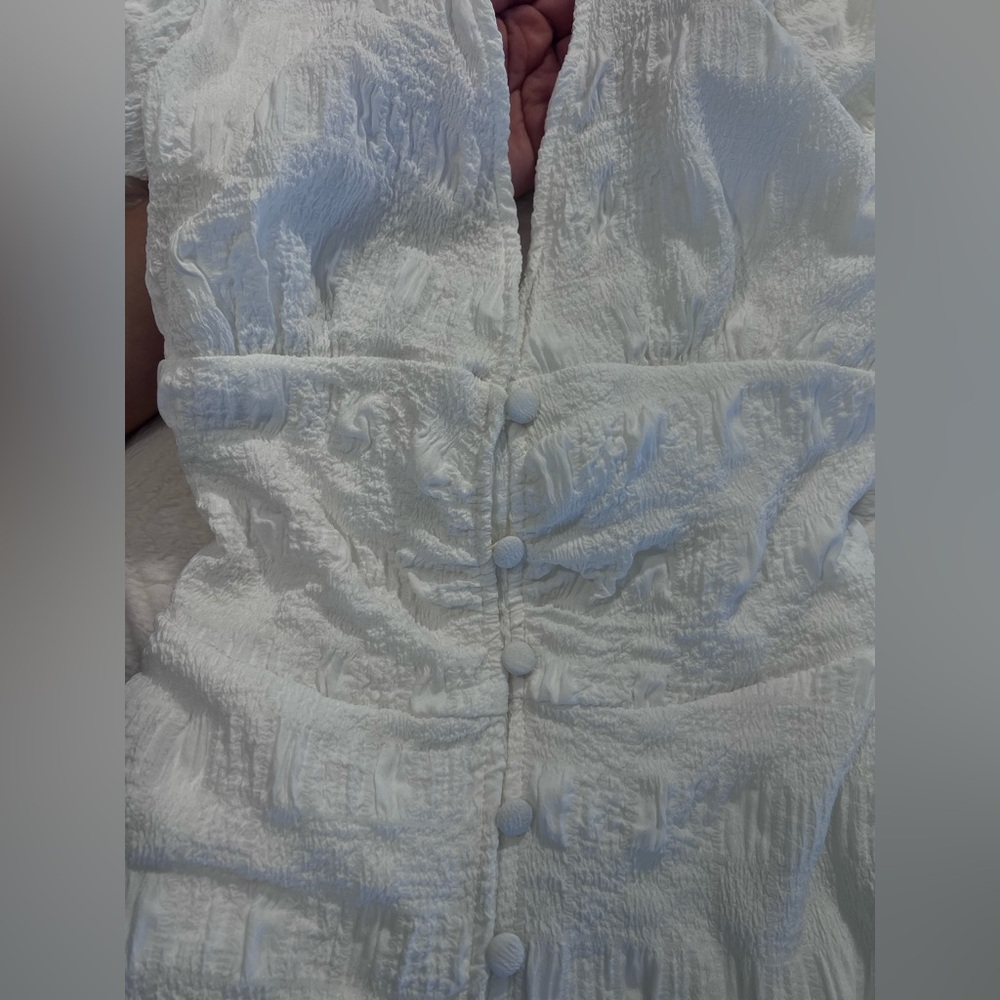 NWT Showpo Sanaa long sleeve open back mini dress in white size 6 - Picture 12 of 16